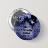 Badge Rond 5 Cm Pierre d'entrée de neutralité Net RIP (Devant & derrière)