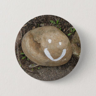Badge Rond 5 Cm Pierre heureuse