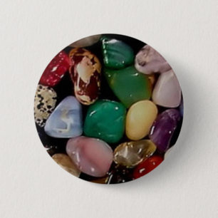 Badge Rond 5 Cm Pierres Gem Colorées