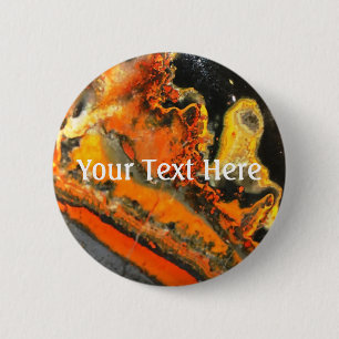 Badge Rond 5 Cm Pierres Orange Tournées