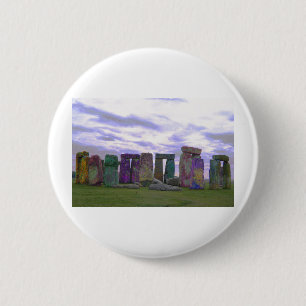 Badge Rond 5 Cm Pierres psychédéliques
