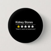 Badge Rond 5 Cm Pierres remontées - non recommandées - urination u (Devant)
