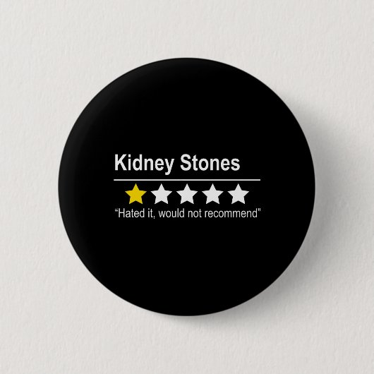 Badge Rond 5 Cm Pierres remontées - non recommandées - urination u (Devant)