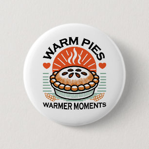 Badge Rond 5 Cm Pies chaudes Moments plus chauds - Conception d'au