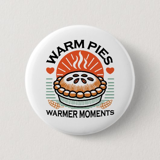 Badge Rond 5 Cm Pies chaudes Moments plus chauds - Conception d'au (Devant)