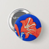 Badge Rond 5 Cm Piet Mondrian - Amaryllis Peinture aux Fleurs (Devant & derrière)