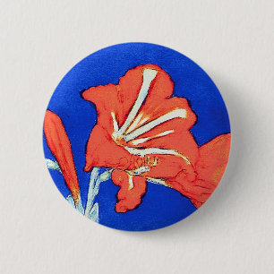 Badge Rond 5 Cm Piet Mondrian - Amaryllis Peinture aux Fleurs