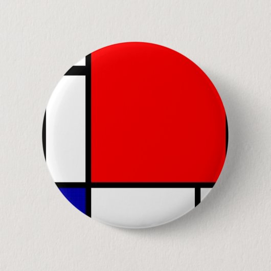 Badge Rond 5 Cm Piet Mondrian - art néo-plastique (Devant)