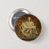 Badge Rond 5 Cm Pieta de Michel-Ange dans la basilique Saint-Pierr (Devant & derrière)