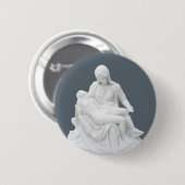 Badge Rond 5 Cm Pietà sculptée (Devant & derrière)