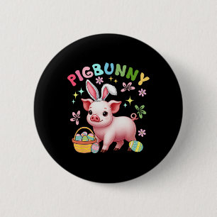 Badge Rond 5 Cm Pigbunny Cute Cochon Cosplay Bunny Chasse Oeufs Go