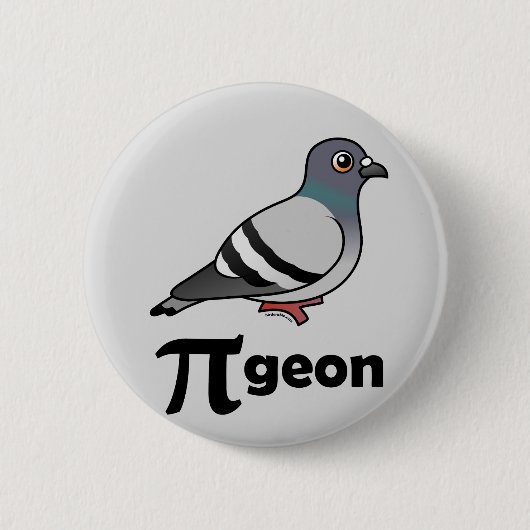 Badge Rond 5 Cm Pigeon de Birdorable/pigeon pi (Devant)