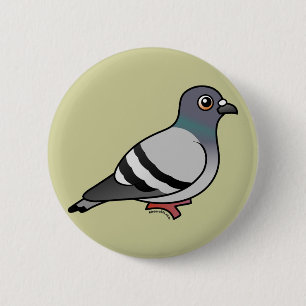 Badge Rond 5 Cm Pigeon de roche mignon