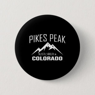 Badge Rond 5 Cm Pikes Peak Colorado Club de randonnée sommet extér