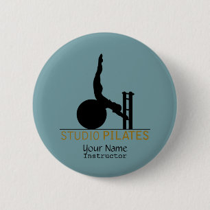 Badge Rond 5 Cm Pilates Studio - Bouton
