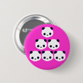 Badge Rond 5 Cm Pile de panda (Devant & derrière)