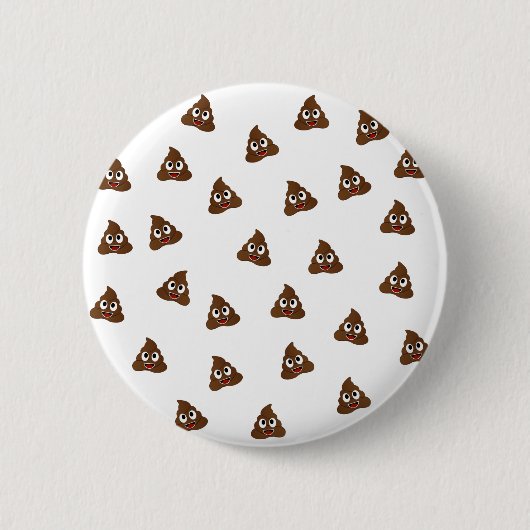 Badge Rond 5 Cm Pile de Poo emoji souriants poops (Devant)