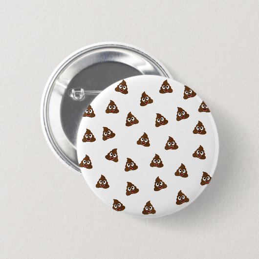 Badge Rond 5 Cm Pile de Poo emoji souriants poops (Devant & derrière)