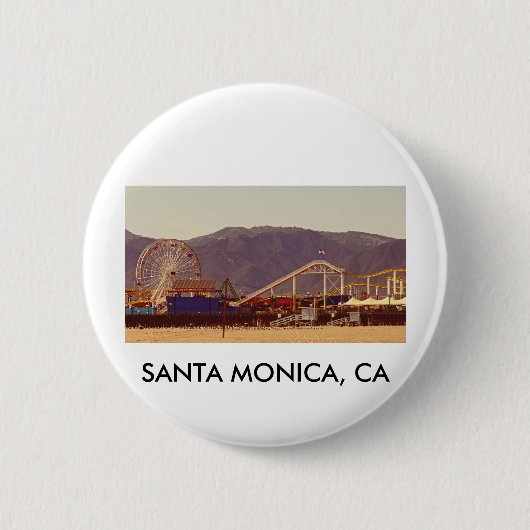 Badge Rond 5 Cm Pilier de Santa Monica - Pin (Devant)