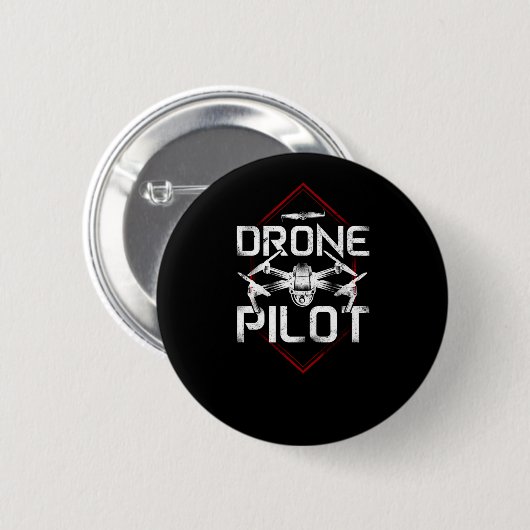 Badge Rond 5 Cm Pilote de drone (Devant & derrière)