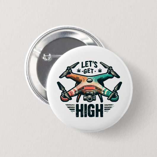 Badge Rond 5 Cm Pilote de drone (Devant & derrière)