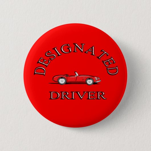 Badge Rond 5 Cm Pilote désigné - RED (Devant)