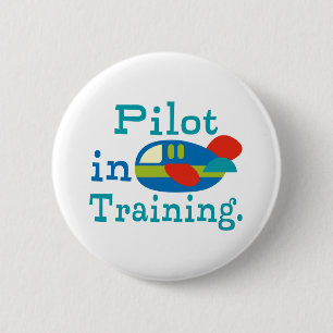 Badge Rond 5 Cm Pilote personnalisé en formation