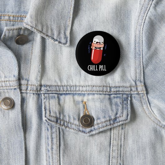 Badge Rond 5 Cm Pilule de refroidissement amusant Congélation pilu (En situation)