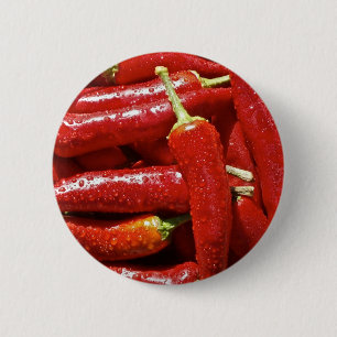 Badge Rond 5 Cm Piments piment chauds rouges