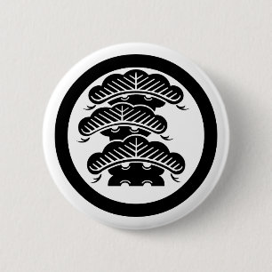 Badge Rond 5 Cm Pin à trois niveaux avec arashi L dans un cercle
