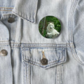 Badge Rond 5 Cm Pin arctique de loup (En situation)
