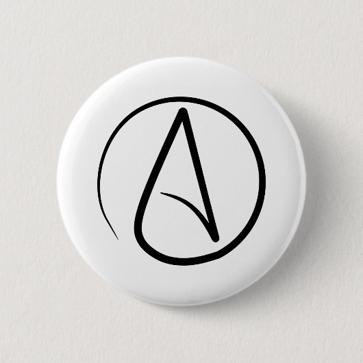 Badge Rond 5 Cm Pin athée de symbole (Devant)