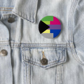 Badge Rond 5 Cm Pin bisexuel de Demiromantic (En situation)