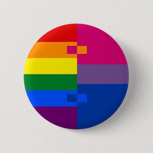 Badge Rond 5 Cm Pin bisexuel de Homoromantic (Devant)