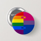 Badge Rond 5 Cm Pin bisexuel de Homoromantic (Devant & derrière)