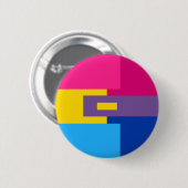 Badge Rond 5 Cm Pin bisexuel de Panromantic (Devant & derrière)