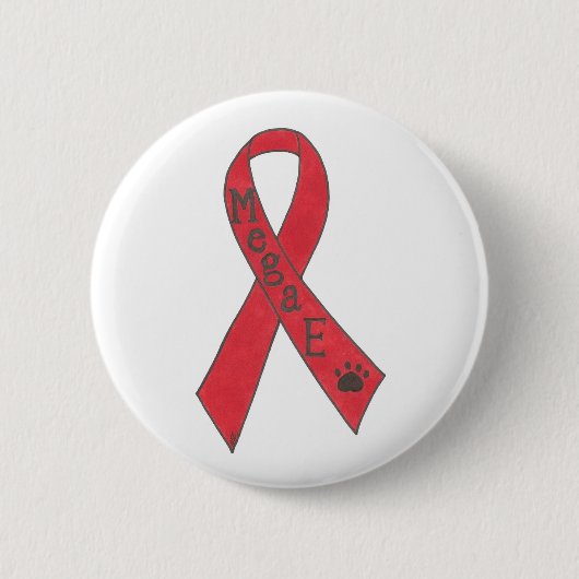 Badge Rond 5 Cm Pin canin de ruban de soutien de Megaesophagus (Devant)