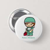 Badge Rond 5 Cm Pin chirurgien (Devant & derrière)