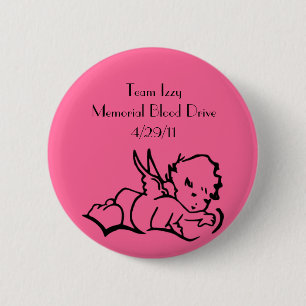 Badge Rond 5 Cm Pin commémoratif de collecte de sang d'Isabelle