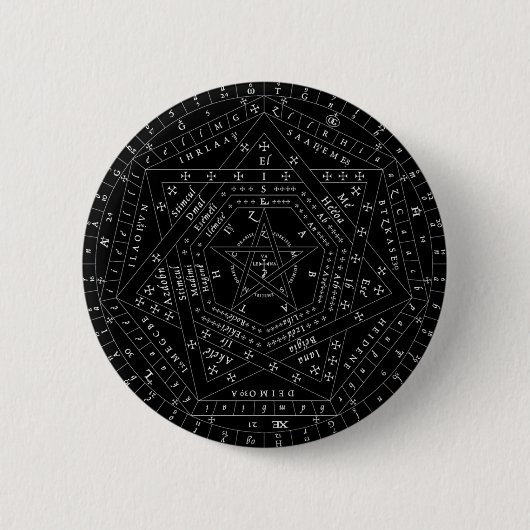 Badge Rond 5 Cm Pin complet noir de Sigillum Dei Aemeth (Devant)