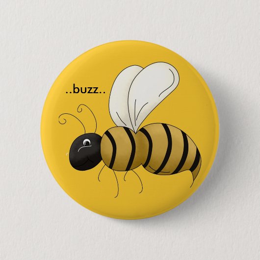 Badge Rond 5 Cm Pin d'abeille (Devant)