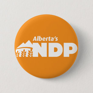 Badge Rond 5 Cm Pin d'Alberta NDP