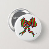 Badge Rond 5 Cm Pin d'arc de Noël (Devant & derrière)
