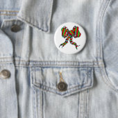 Badge Rond 5 Cm Pin d'arc de Noël (En situation)