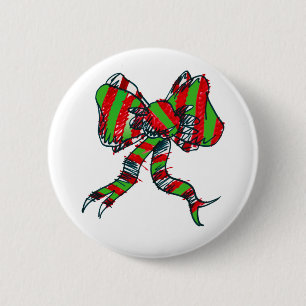 Badge Rond 5 Cm Pin d'arc de Noël