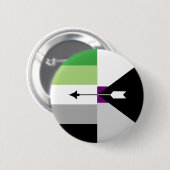 Badge Rond 5 Cm Pin d'Aromantic Demisexual (Devant & derrière)