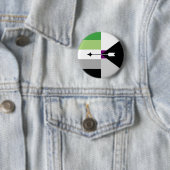 Badge Rond 5 Cm Pin d'Aromantic Demisexual (En situation)