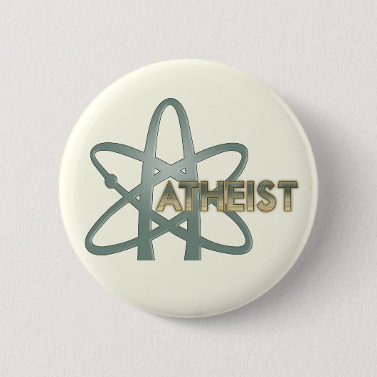 Badge Rond 5 Cm Pin d'athée (symbole athée américain officiel) (Devant)