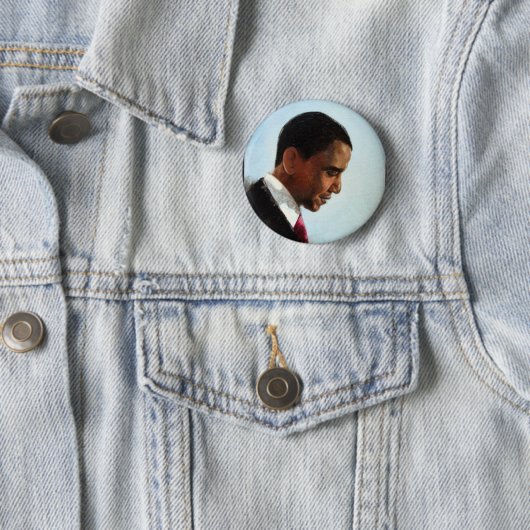 Badge Rond 5 Cm Pin de Barack (En situation)