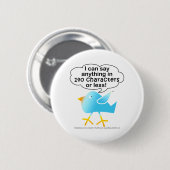 Badge Rond 5 Cm Pin de bip de 140 CARACTÈRES (Devant & derrière)